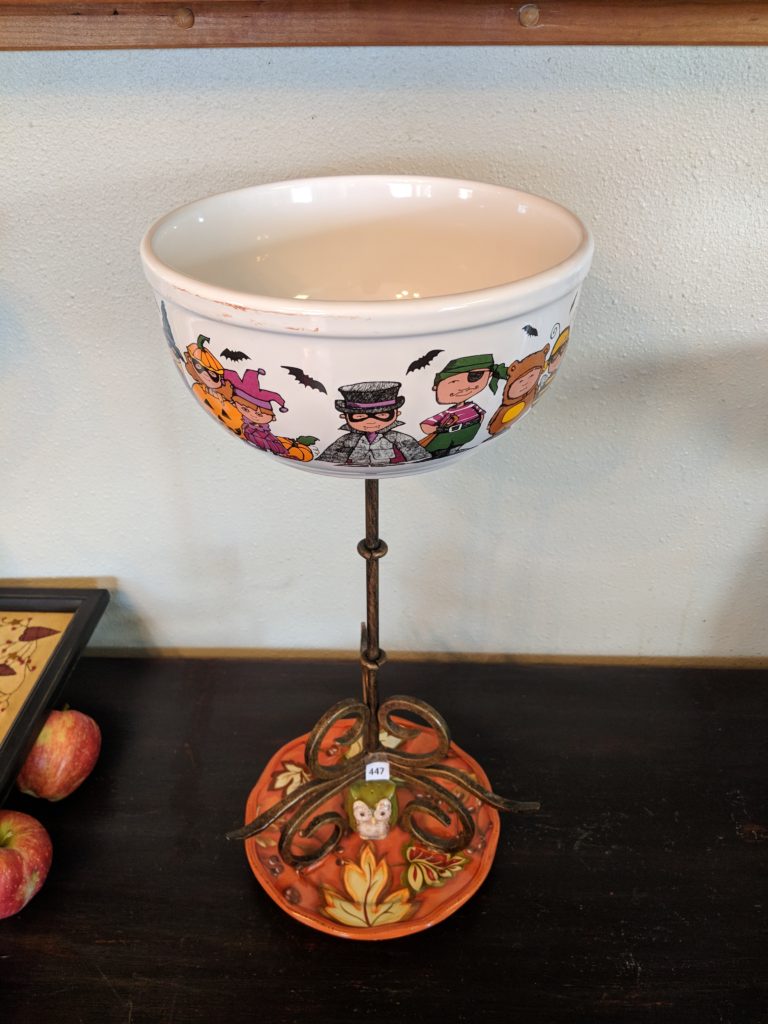 Item #0447 — Orange,Black,White, 21 in