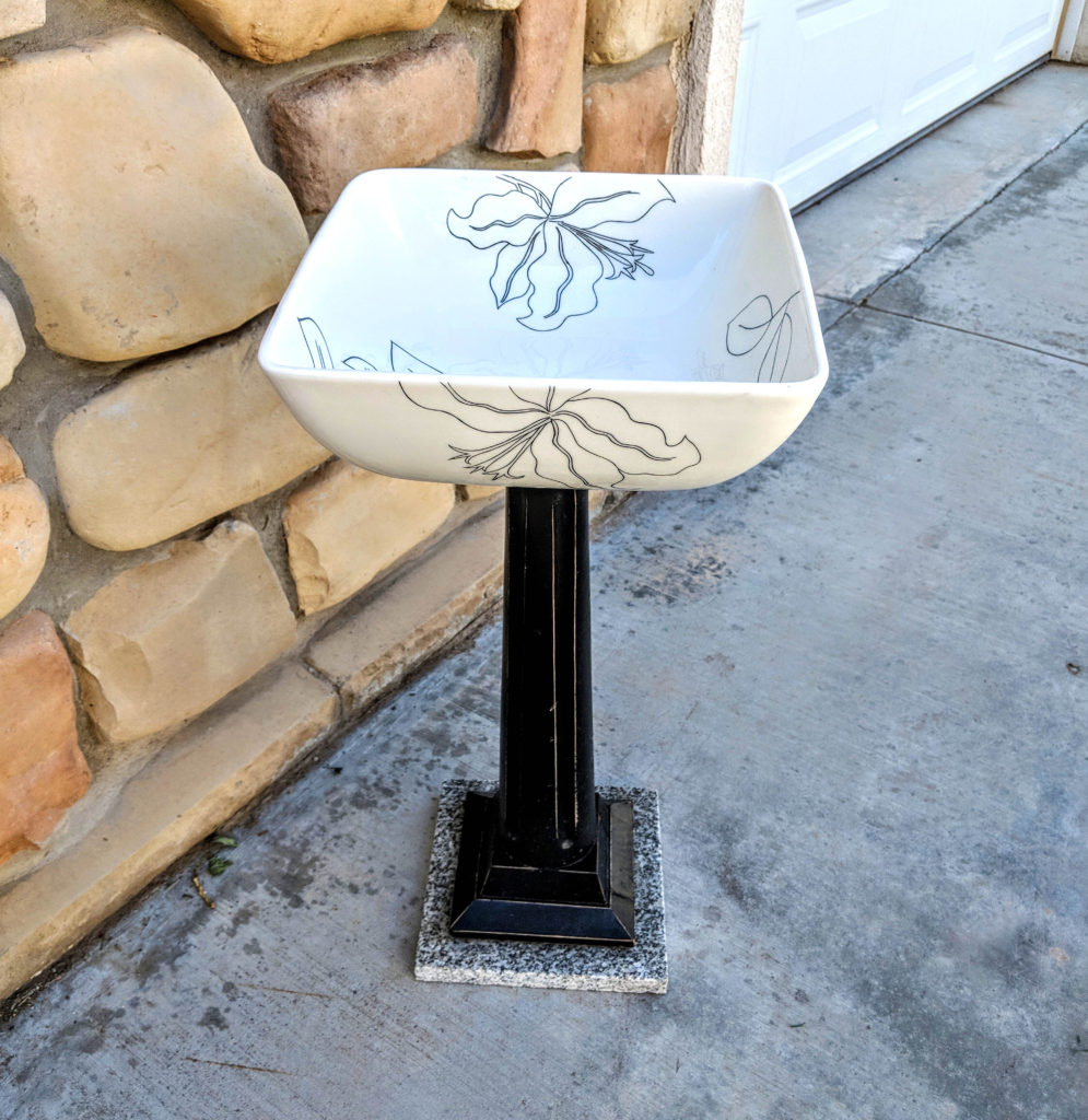 Item #0292 — Black,White, 23 in