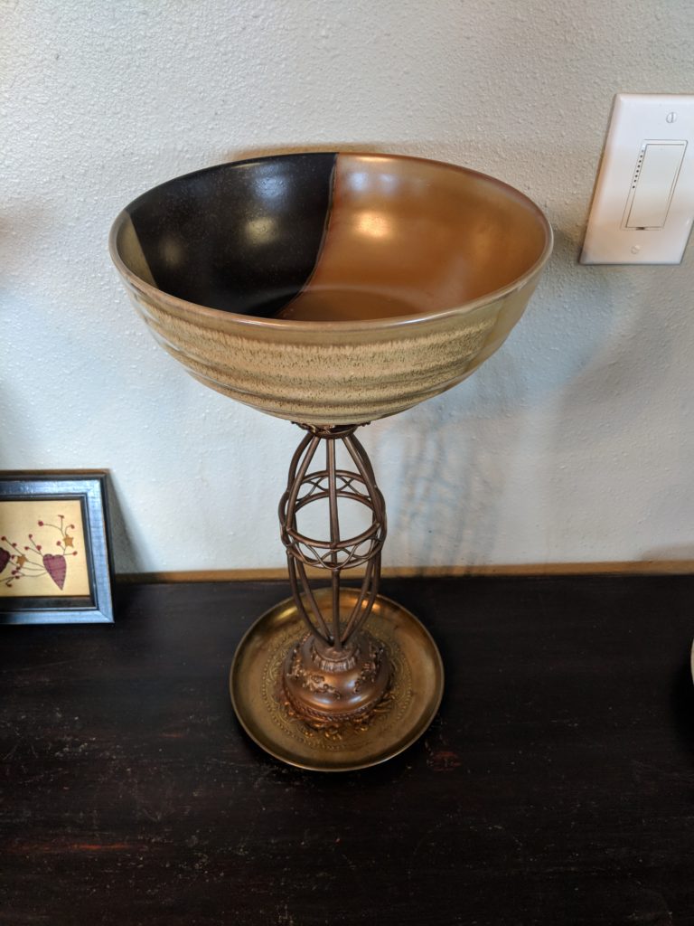 Item #0454 — Brown,Tan,Bronze, 17 in