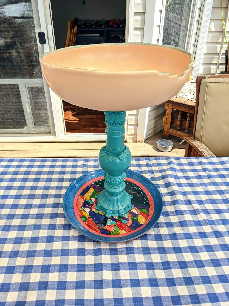 Item #0654 — Blue,Tan, 19 in