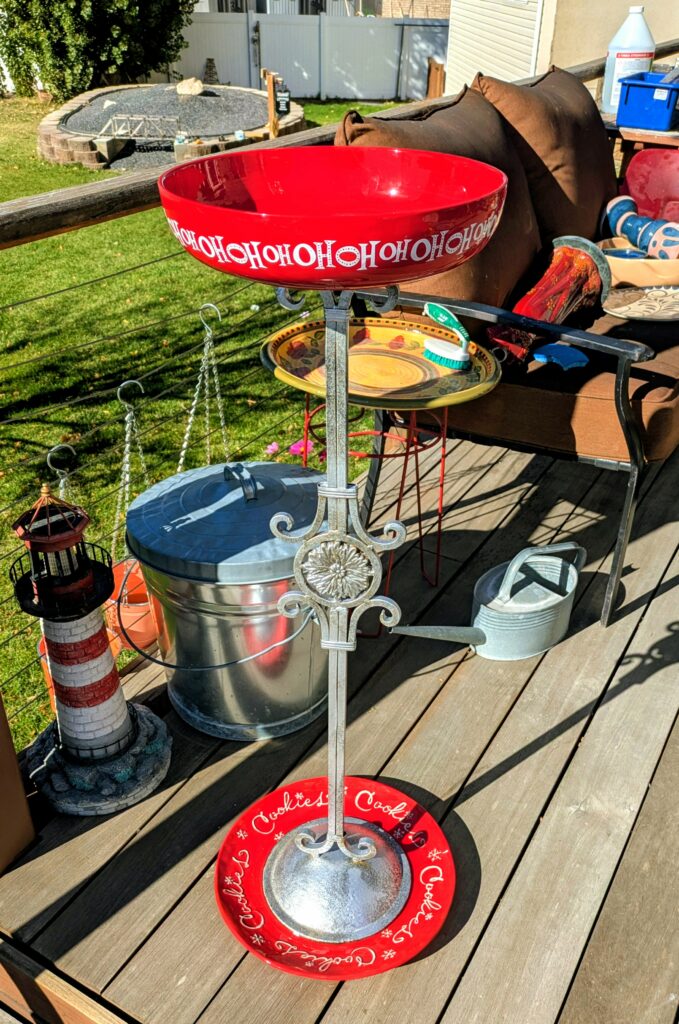 Item #0496 — Silver,Red, 40 in