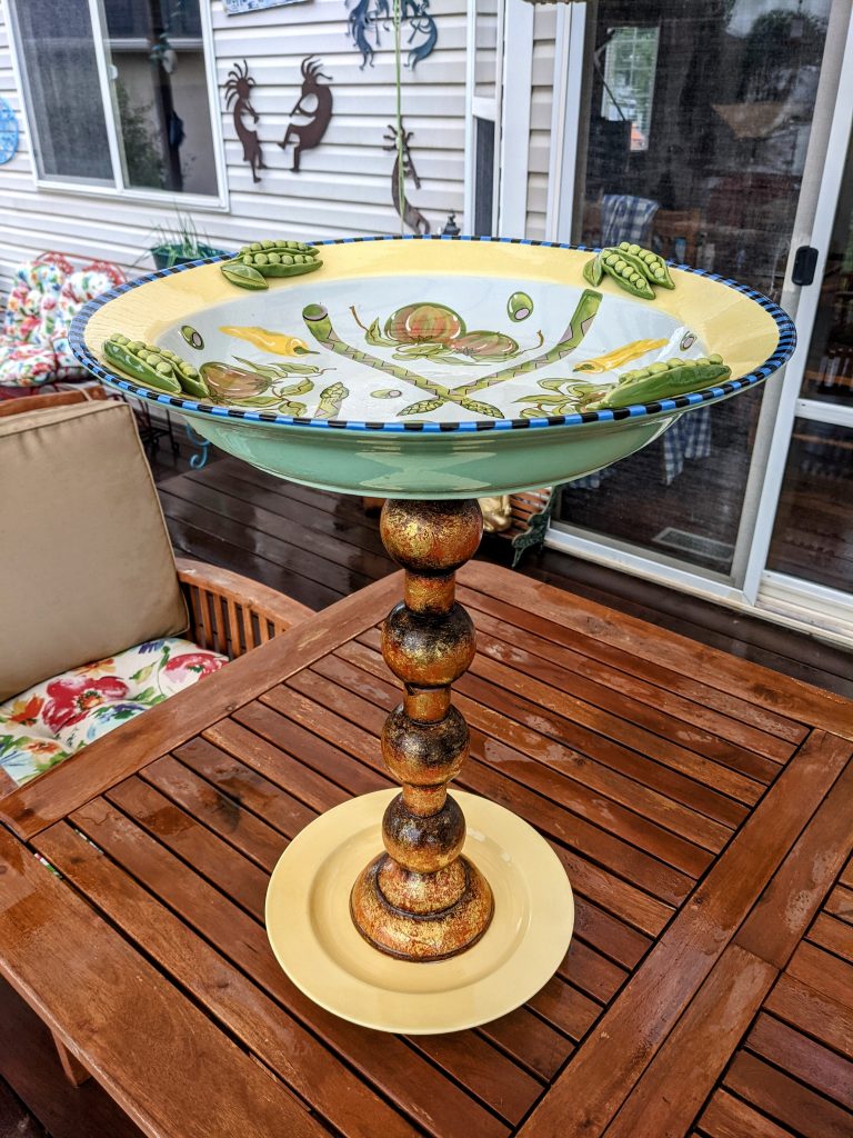 Item #0678 — Green,Yellow,Blue,Copper, 23 in