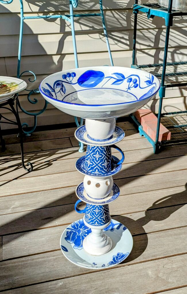 Item #0398 — Blue,White, 25 in