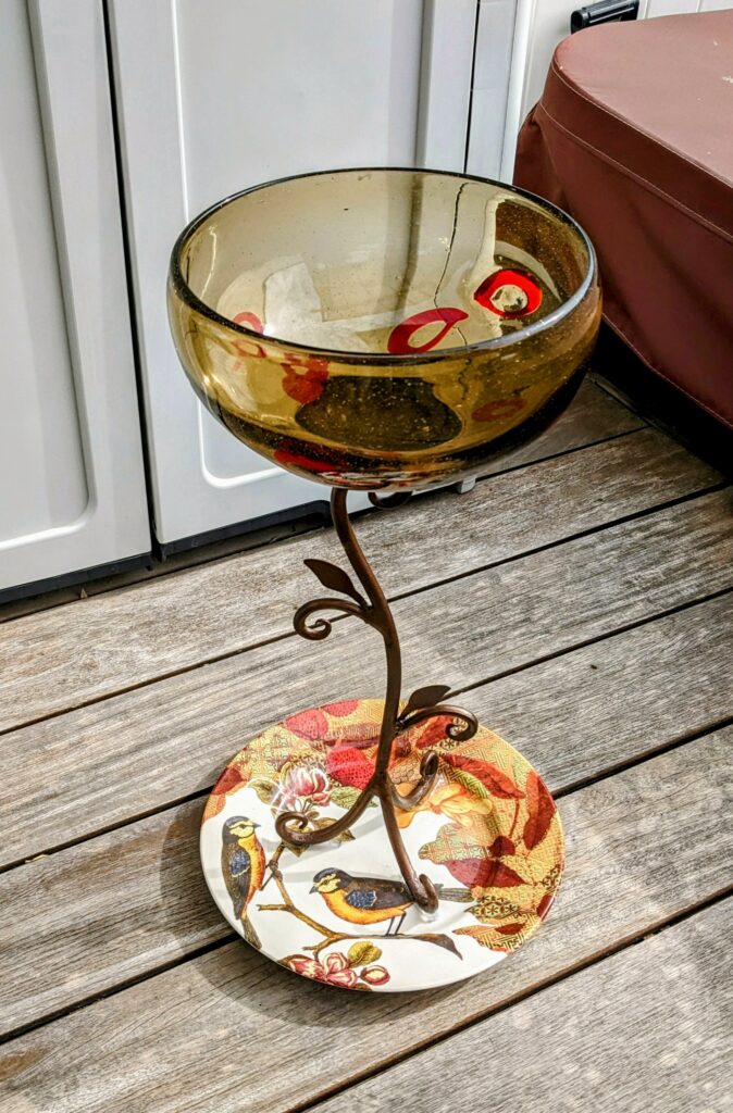 Item #0775 — Brown,Red,Brass, 20 in