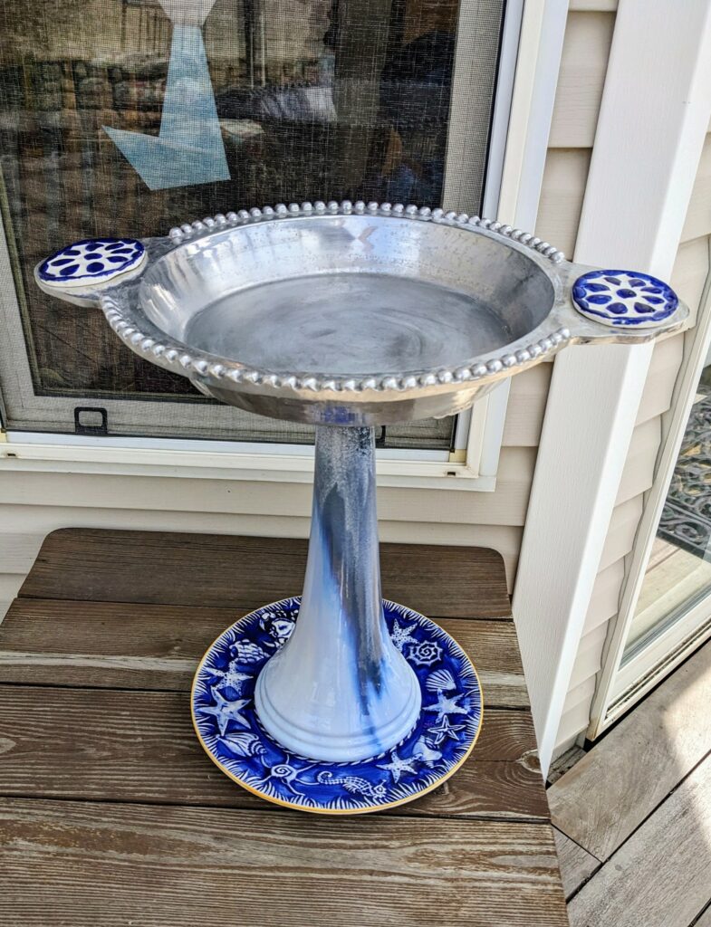 Item #0389 — Silver,Blue, 18 in