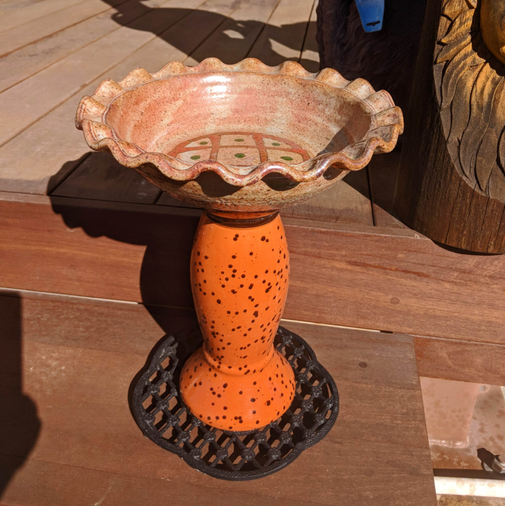 Item #0296 — Orange,Tan, 13 in