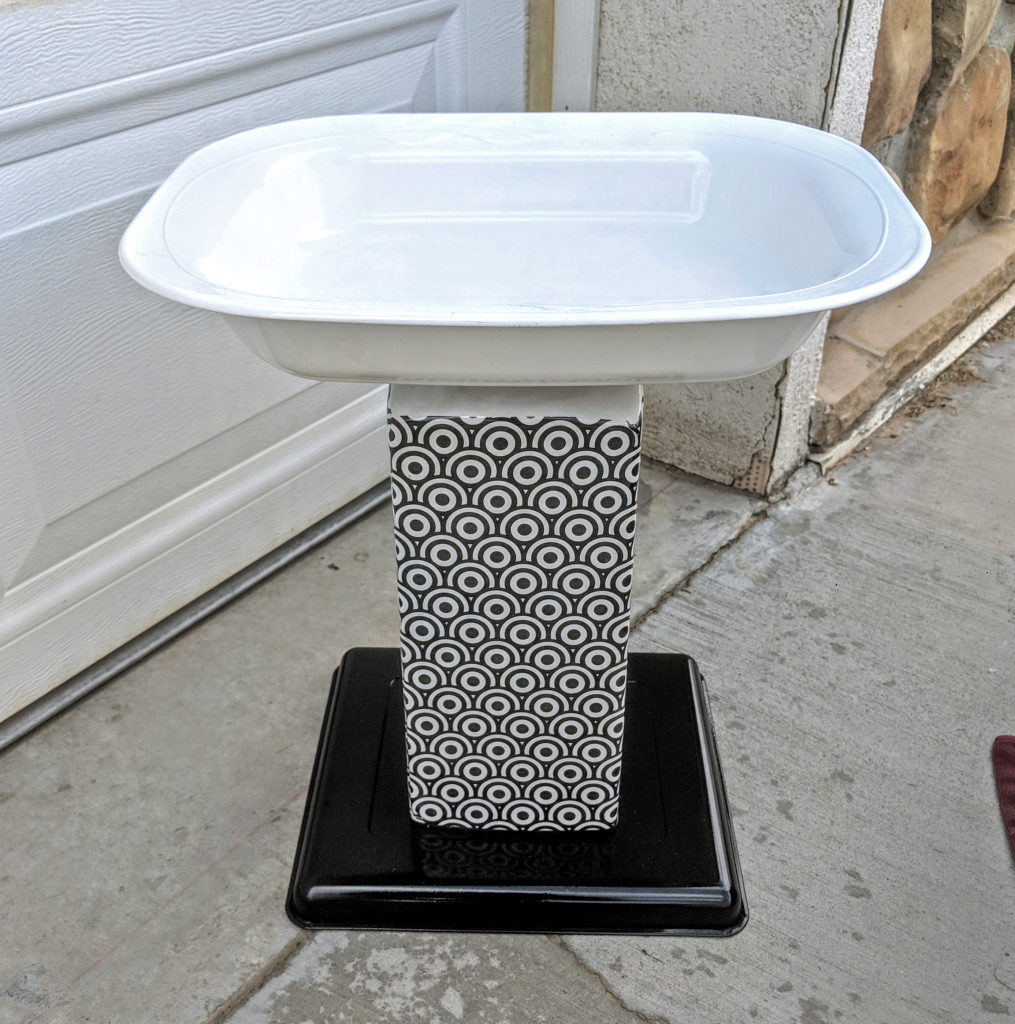 Item #0357 — Black,White, 17 in