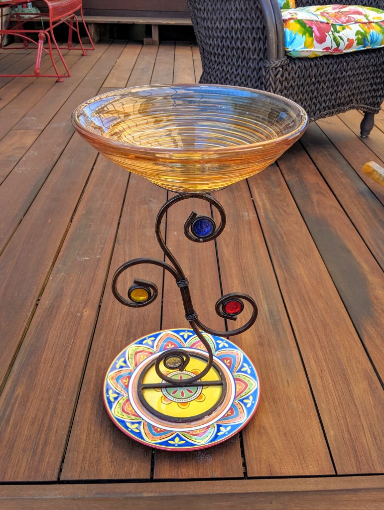 Item #0306 — Orange,Brass, 20 in