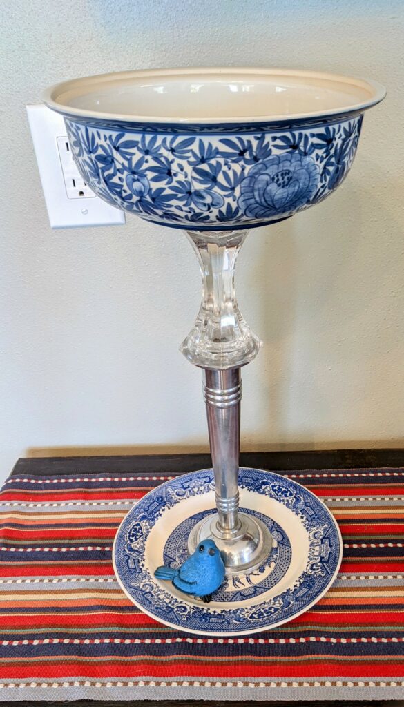 Item #0513 — Silver,Blue,White, 19 in