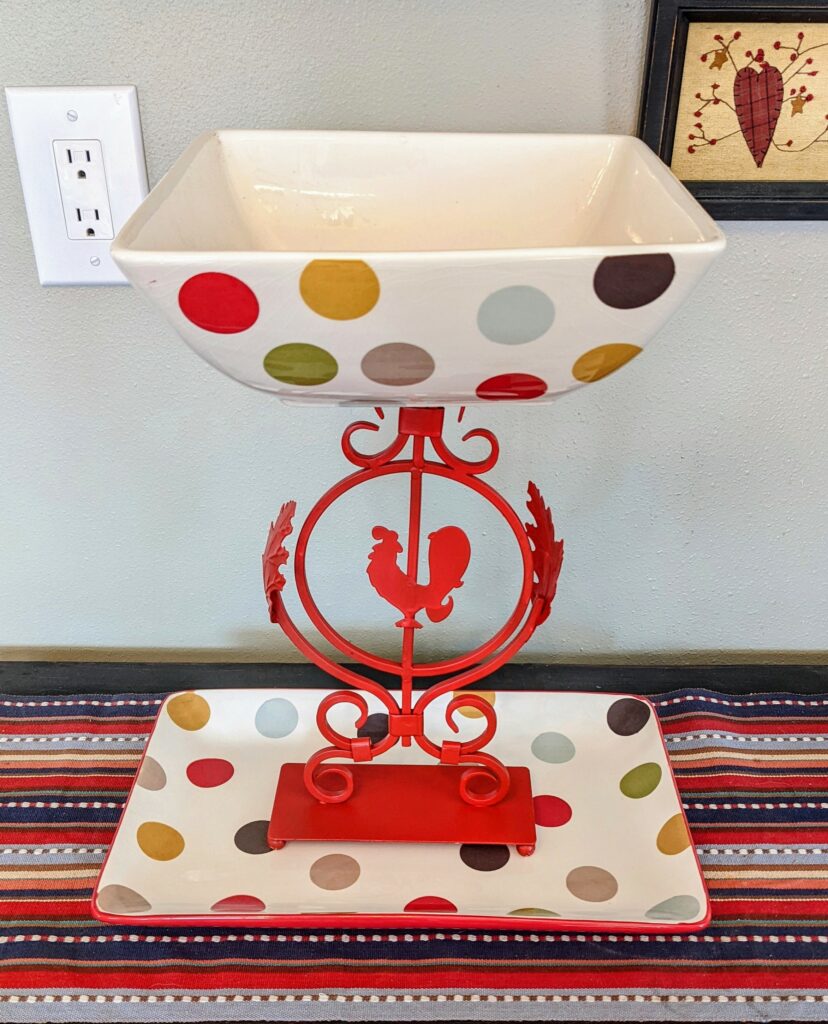 Item #0534 — Red,White, 17 in