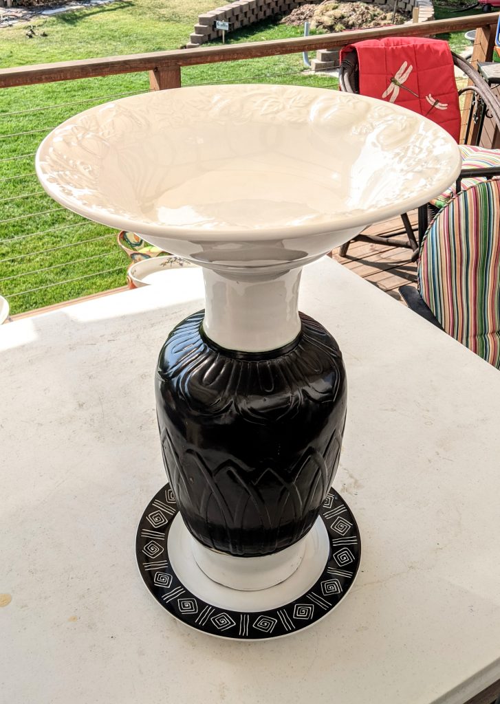 Item #0214 — Black,White, 21 in