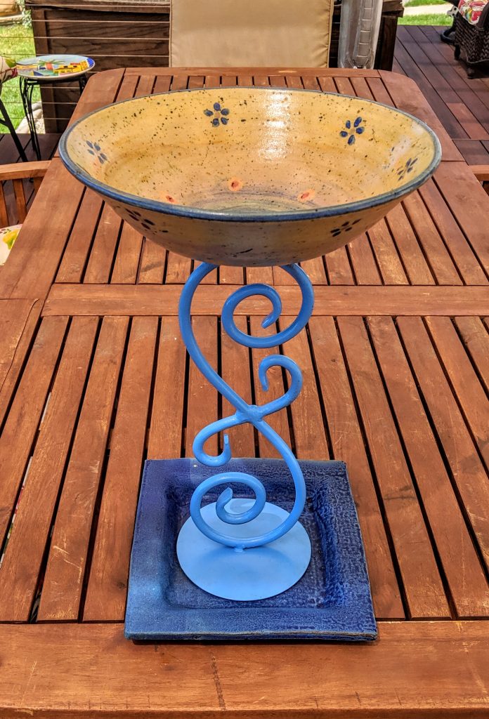 Item #0591 — Orange,Blue,Tan, 21 in