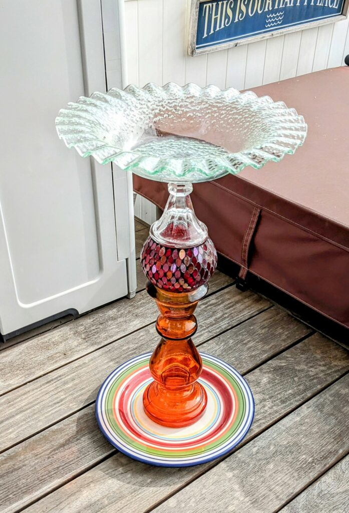 Item #0766 — Orange,Red,Clear, 23 in