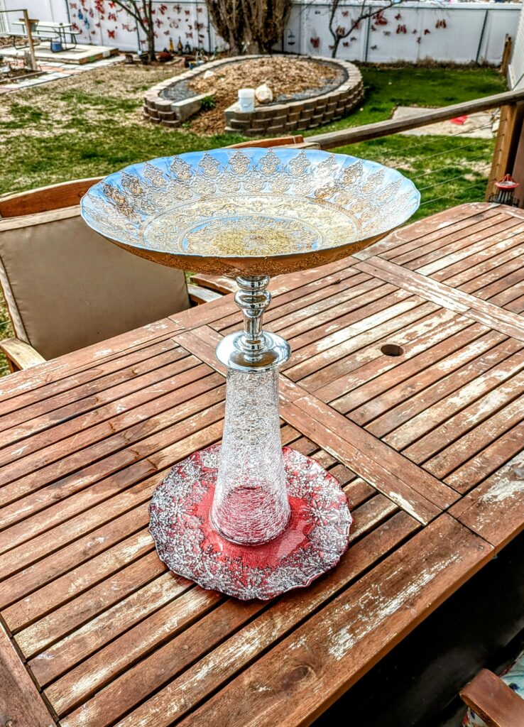 Item #0769 — Silver,Red,Blue,Clear, 21 in