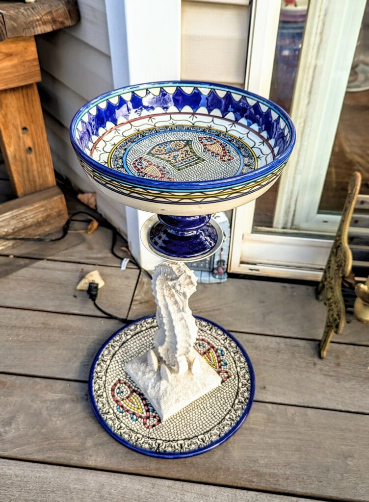 Item #0639 — Blue,White, 18 in