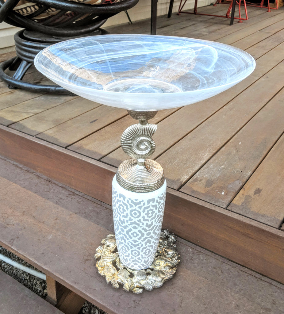 Item #0640 — Silver,White,Clear, 21 in