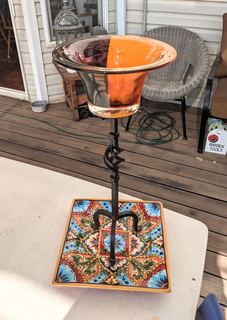 Item #0210 — Brown,Orange,Blue, 21 in