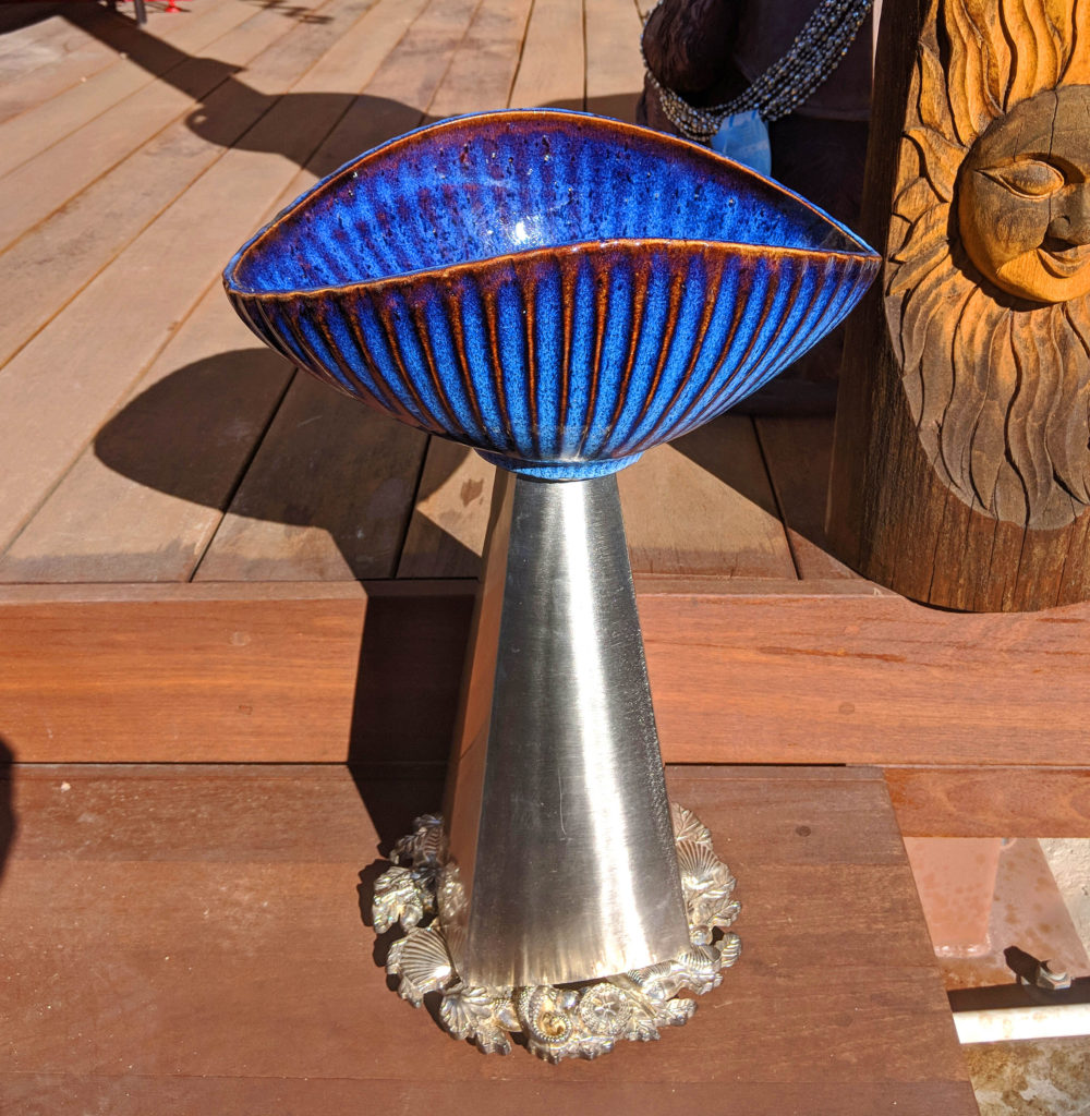 Item #0297 — Silver,Blue, 19 in