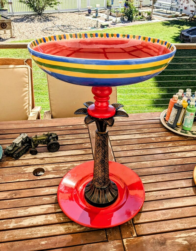 Item #0408 — Red,Blue,Bronze, 24 in