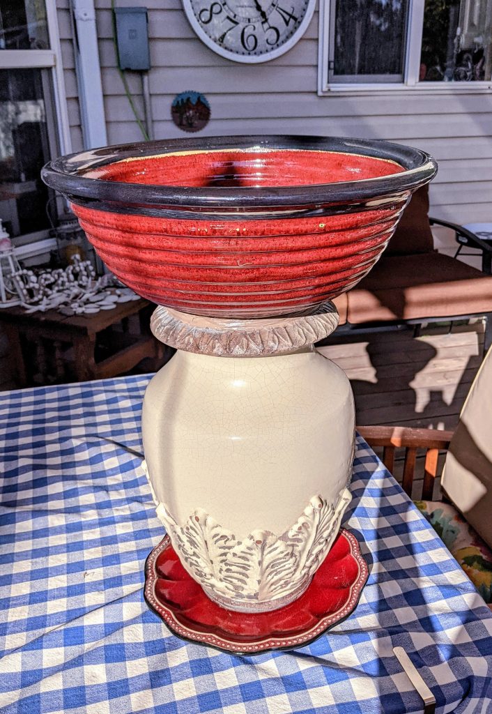 Item #0693 — Black,Red,White, 21 in