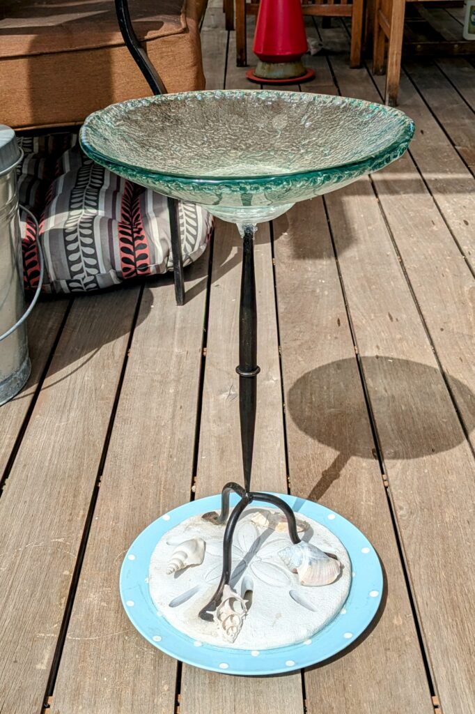 Item #0342 — Blue,White,Clear, 23 in