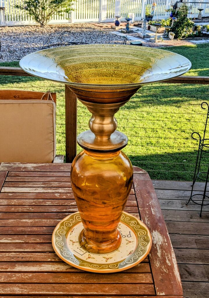 Item #0371 — Orange,Yellow,Brass, 25 in