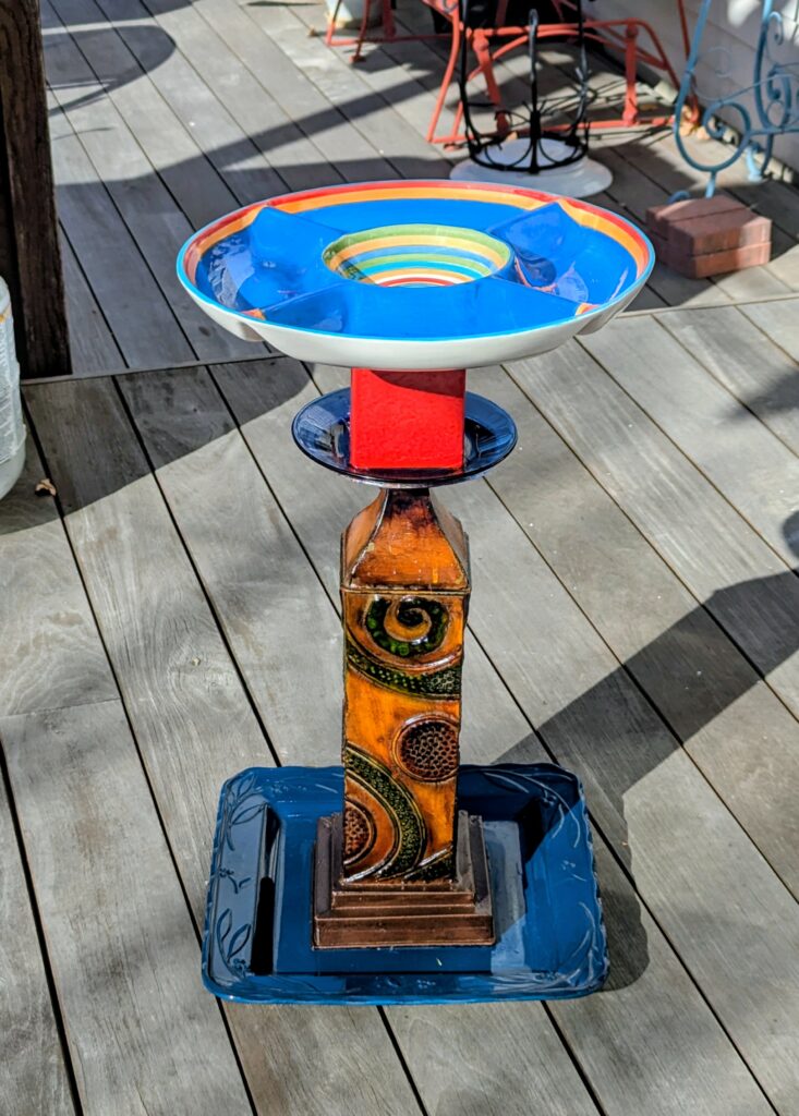 Item #0645 — Red,Brass,Blue, 25 in